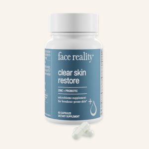 Face Reality Clear Skin Restore – Zinc and probiotic supplement for acne-prone skin