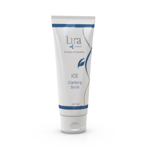 Lira Clinical ICE Clarifying Scrub – Exfoliating scrub with 5% benzoyl peroxide and plant stem cells for acne-prone skin